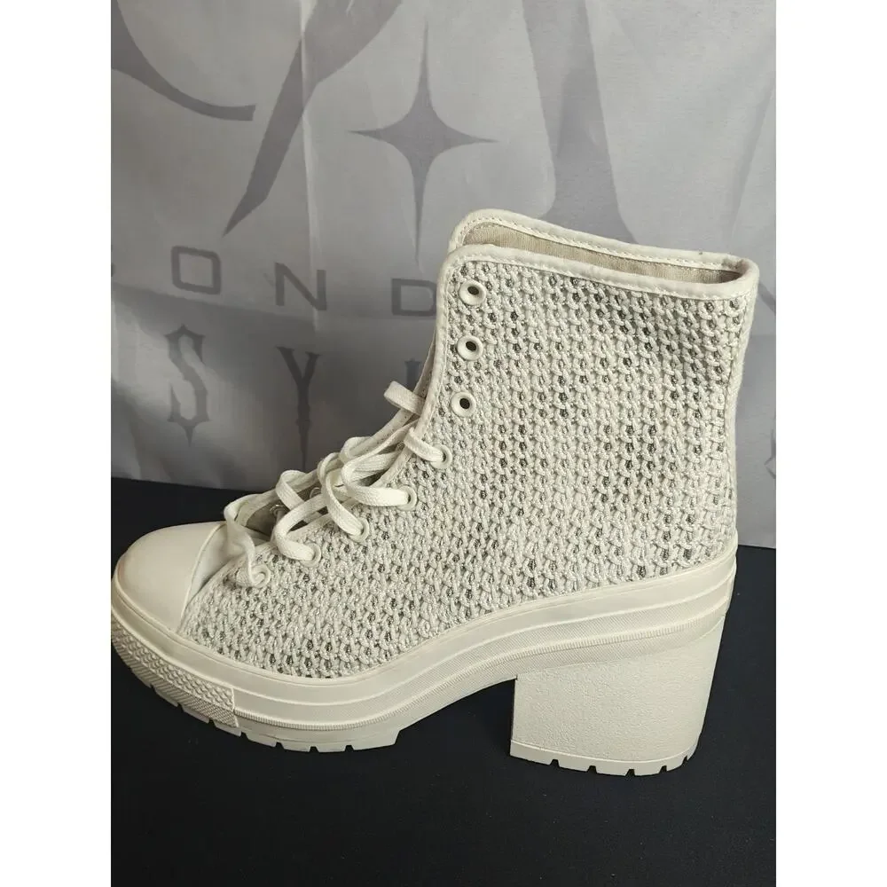Converse Unisex 10.5 / 12.5 Chuck 70 De Luxe Heel White Platform A07535C Blems